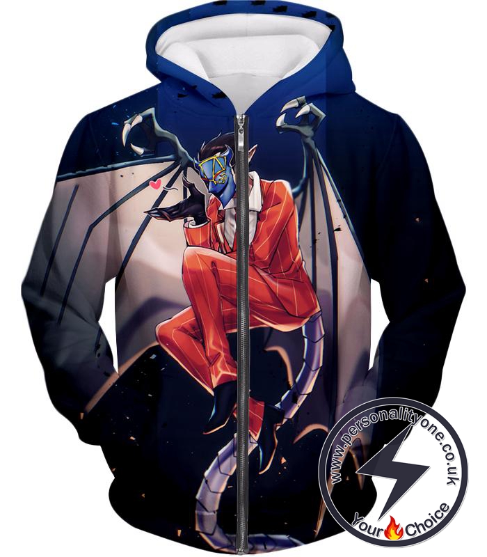 Overlord Super Cool Demon Emperor Jaldabaoth Ultimate Action Zip Up Hoodie